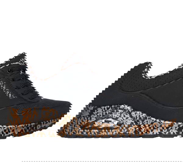Кроссовки женские Skechers UNO - LOVING LOVE черный 155506-BKRG
