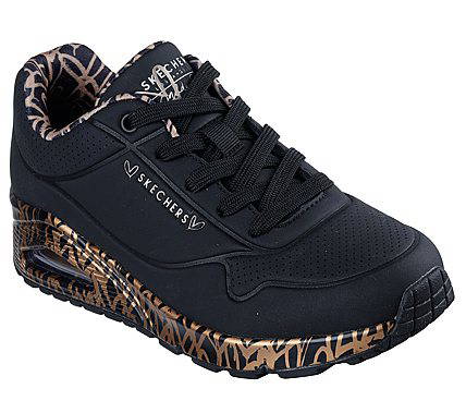 Кроссовки женские Skechers UNO - LOVING LOVE черный 155506-BKRG