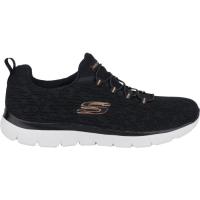 Кроссовки женские Skechers Summits Leopard Spot черный 149037-BKRG