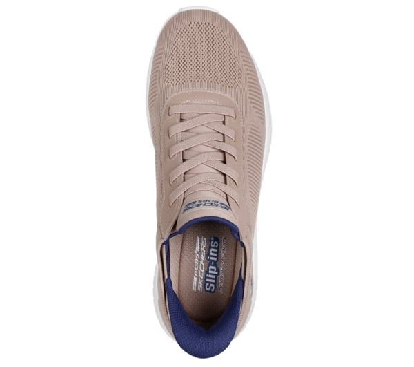 Кроссовки мужские Skechers Slip-Ins: BOBS Squad Chaos - Solid Step коричневый 118312-TPE