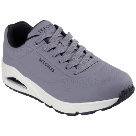 Кроссовки мужские Skechers UNO - STAND ON AIR серый/черный 52458-CCBK