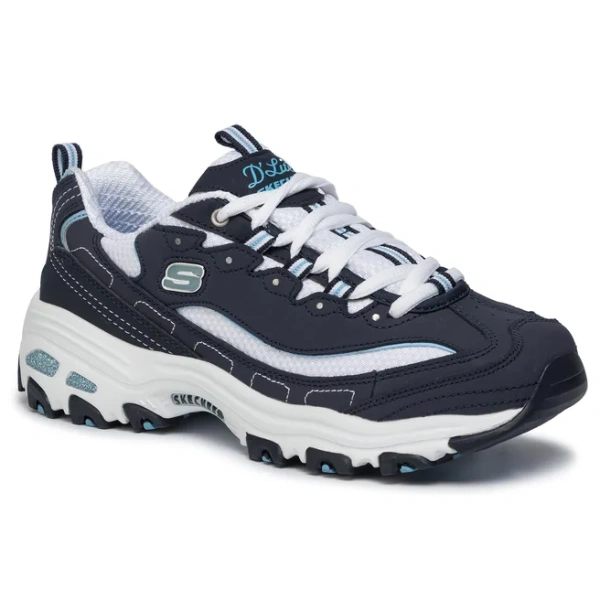 Кроссовки женские Skechers D'Lites - Biggest Fan синий/белый 11930-NVW