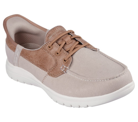 Кроссовки женские Skechers Slip-Ins: On-The-Go Flex - Palmilla бежевый 136536-TPE