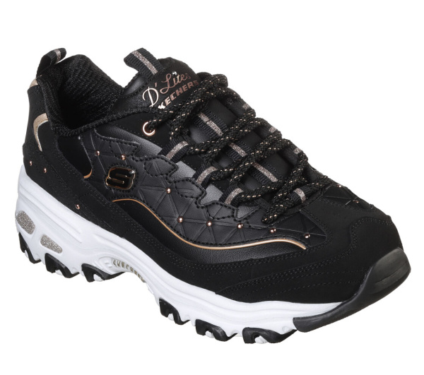 Кроссовки женские Skechers D'Lites Glamour Feels черный 13087-BKRG
