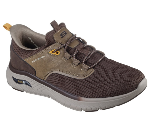 Кроссовки мужские Skechers Slip-Ins: Arch Fit Crosser - Chozen коричневый 211190-BRN