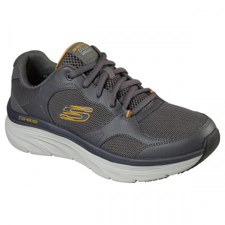 Кроссовки мужские Skechers D'LUX WALKER Men's sport shoes серый/оранжевый Кроссовки мужские Skechers D'LUX WALKER Men's sport shoes серый/оранжевый