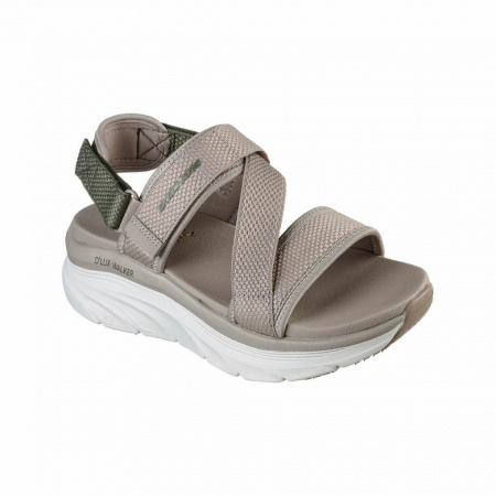 Сандалии женские Skechers D'LUX WALKER бежевый/оливковый Сандалии женские Skechers D'LUX WALKER бежевый/оливковый