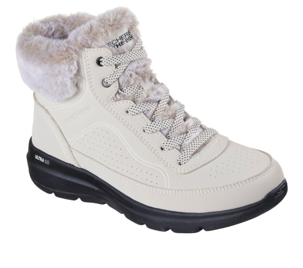 Ботинки женские Skechers GLACIAL ULTRA - MOUNTAIN MUSE бежевый/черный 144199-NTBK
