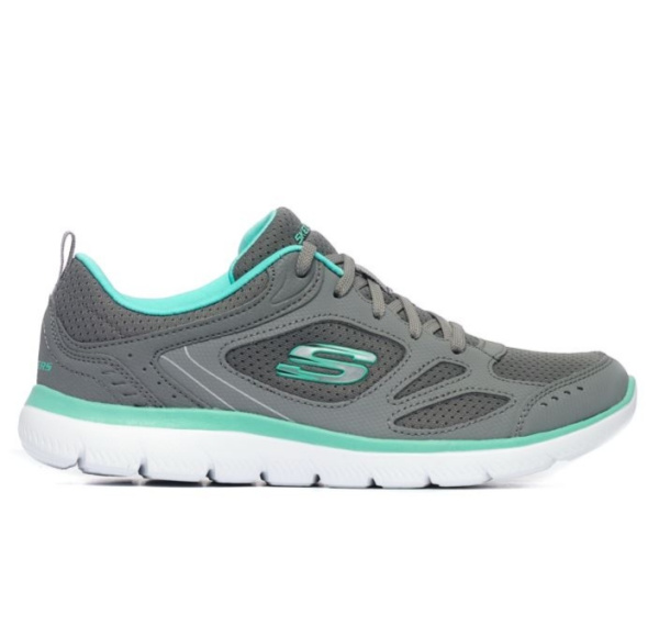 Кроссовки женские Skechers Summits Suited серый/бирюзовый 12982-GYTQ