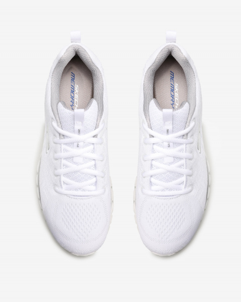 Кроссовки женские для фитнеса Skechers Graceful Get Connected белый/серебристый 12615-WSL