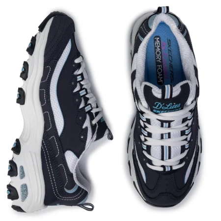 Кроссовки женские Skechers D'Lites - Biggest Fan синий/белый 11930-NVW