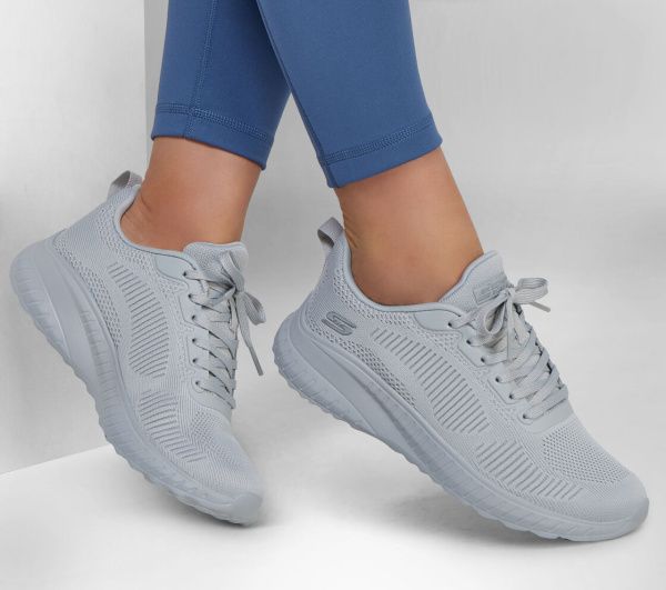 Кроссовки женские Skechers BOBS Sport Squad Chaos Face Off светло-серый 117209-LTGY