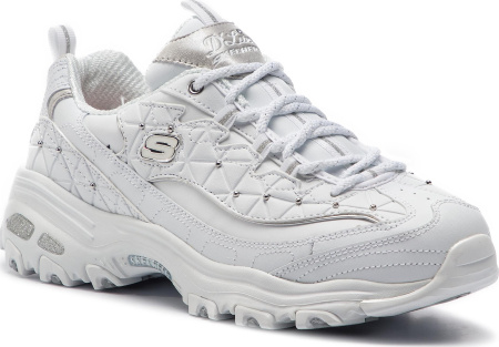 Кроссовки женские Skechers D'Lites - Glamour Feels белый 13087-WSL