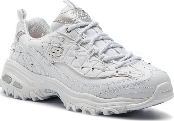 Кроссовки женские Skechers D'Lites - Glamour Feels белый 13087-WSL