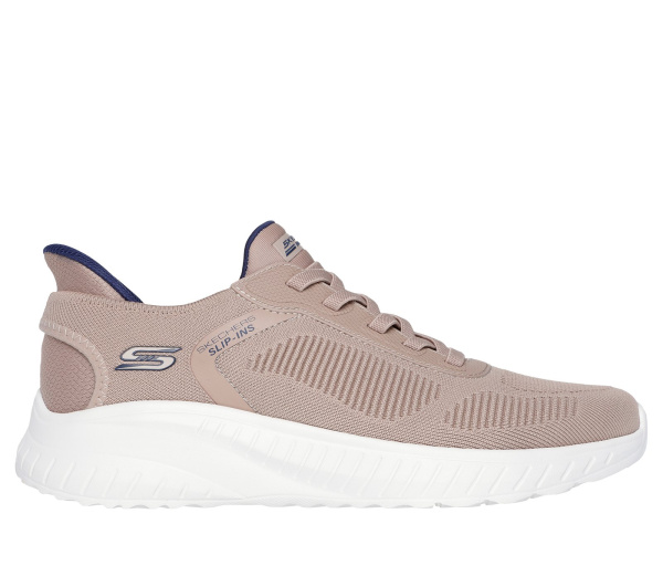 Кроссовки мужские Skechers Slip-Ins: BOBS Squad Chaos - Solid Step коричневый 118312-TPE