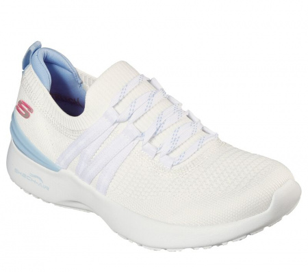 Слипоны женские Skechers SKECH-AIR DYNAMIGHT белый-голубой Слипоны женские Skechers SKECH-AIR DYNAMIGHT белый-голубой
